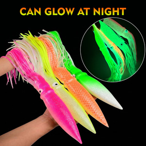 Esca Artificiale Morbida <span class=keywords><strong>in</strong></span> <span class=keywords><strong>Silicone</strong></span> Gel Luminescente a Forma di Calamaro, Grande, Cava, Realistica, per Pesca <span class=keywords><strong>in</strong></span> <span class=keywords><strong>Mare</strong></span>, con Punta Barbigliata per Traina - Product Image 5