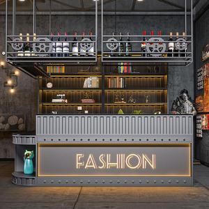 Comptoir de bar moderne en métal, <span class=keywords><strong>caisse</strong></span> enregistreuse, billard, café, salle de sport, barbecue rétro, réception <span class=keywords><strong>américaine</strong></span> - Product Image 1