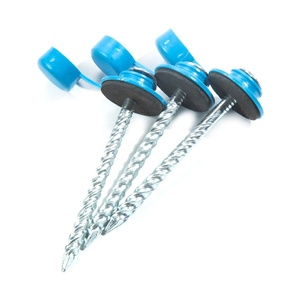 Clous de toiture en plastique en gros <span class=keywords><strong>d</strong></span>'usine, clous de toiture à vis avec capuchons en plastique, clous de toiture en métal - Product Image 1