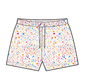 Shorts personnalisés à motif éclaboussures, deux poches, cordon de serrage <span class=keywords><strong>blanc</strong></span>, pour garçons, en tissu maillé fermé ou ouvert, collection boutique - Product Image 6