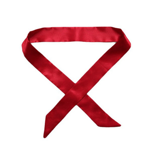 Skinny giả lụa dài hẹp đầu tóc khăn quấn ban nhạc cho Womens Túi xử lý trang trí cổ tay Tie - Product Image 1