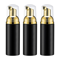 Pompe à mousse noire anti-poussière avec volume de pulvérisation de 0,8 à 1,6 CC, filetage 40 mm 43 mm, couvercle transparent pour bain, lavage des mains, démaquillant - Vente en gros