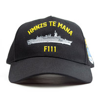 Gorra Negra Bordada con la Emblema de la Nave F111, Gorra de Recuerdo de la Marina de Nueva Zelanda HMNZS TE MANA