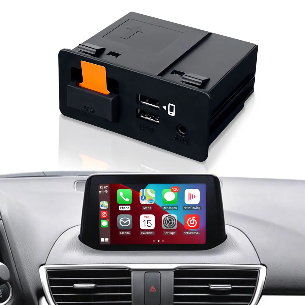 CARABC Apple Carplay Android Auto USB Adapter Hub Solution for Mazda 6 Mazda 3 Mazda 2 CX3 CX5 CX8 CX9 MX5 Carplay modular auto