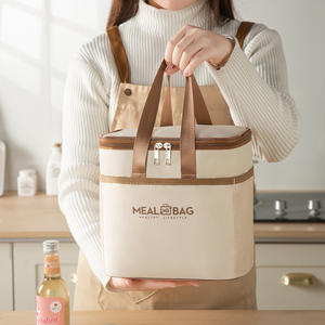 Sac isotherme pour repas avec poignée à fermeture éclair pour le bureau, l'école, les voyages, utilisation polyvalente - Product Image 3