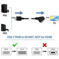 Câble Scart RVB pour Sony Playstation pour PS1/PS2/PS3, câble AV de remplacement pour connexion TV, cordon de jeu pour consoles PAL/NTSC