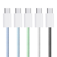 Câble de charge rapide USB C vers USB C 60W 3A PD, cordon de données tressé en nylon pour téléphone, ordinateur portable, MacBook