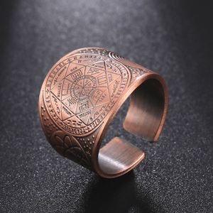 Anillo <span class=keywords><strong>Amuleto</strong></span> Vintage Myshape, Sello de Protección de los 7 Arcángeles, Cubo de Metatrón, Símbolo de Lilith, Secretos <span class=keywords><strong>del</strong></span> <span class=keywords><strong>Rey</strong></span> Salomón, Acero Inoxidable - Product Image 2