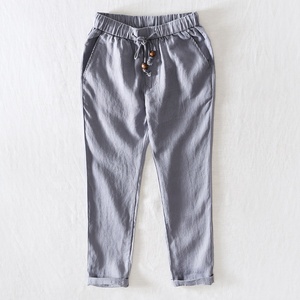 <span class=keywords><strong>Pantaloni</strong></span> da uomo in <span class=keywords><strong>lino</strong></span> 100 forniti Casual elastico in vita con coulisse Yoga Beach navy <span class=keywords><strong>jogger</strong></span> chino <span class=keywords><strong>pantaloni</strong></span> <span class=keywords><strong>pantaloni</strong></span> uomo - Product Image 3