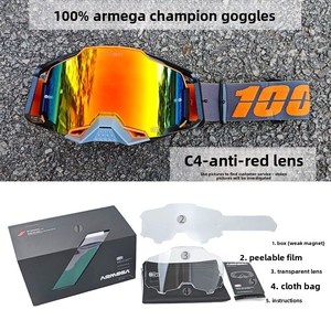 Nouvelles lunettes de motocross à dégagement rapide, anti-vent/sable, monture intégrale en TPU ; détachables, pour le <span class=keywords><strong>ski</strong></span> et le cyclisme, protection intégrale - Product Image 3
