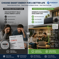 Kit Surya Balkon Plug & Play 1600W 4 MPPT Micro Inverter 240W Panel Surya Mono Fleksibel WiFi Sistem Surya Rumah Tangga