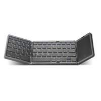 B089T Keyboard nirkabel Bluetooth, papan ketik optik nirkabel BT Universal dapat dilipat untuk PC