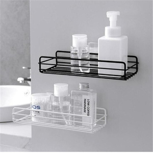 Estante de almacenamiento para baño, estante organizador, estante colgante de pared para ducha de baño, estantes de baño de cocina de hierro sin perforación - Product Image 3