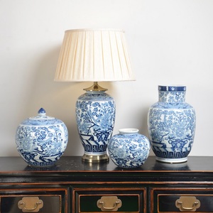 Factory Wholesale Retro Ceramic Blue Tall <strong>Chinese</strong> <strong>Vases</strong> for Home Decor - Product Image 6