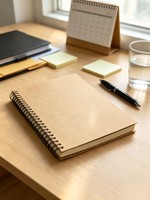 Carnet à spirales en papier kraft, métal noir, écologique, minimaliste, vintage, bloc-notes pour croquis, papeterie scolaire et de bureau, vente en gros