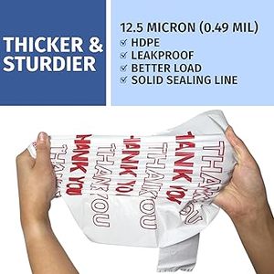 Thank You Design T-Shirt Plastic Bags HDPE <b>Material</b> for Silk Screen Printed Hand Length Handle for Customizable Size - Product Image 4