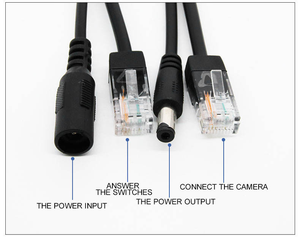 <span class=keywords><strong>Cable</strong></span> POE, Adaptador Pasivo de Alimentación por Ethernet, Divisor POE, Inyector RJ45, Módulo de Alimentación de 12V para Cámara IP - Product Image 2