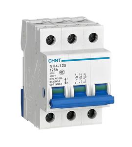 สวิตช์ตัดโหลด Chint <span class=keywords><strong>NH4</strong></span>-<span class=keywords><strong>125</strong></span> แบบแมนนวล สำหรับการแยกการเชื่อมต่อโหลด ได้มาตรฐาน IEC/EN 60947-3 รองรับแรงดันไฟฟ้า 230V/400V กระแสไฟฟ้า 32A-125A ติดตั้งบนราง DIN - Product Image 1