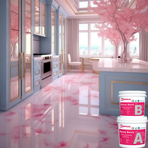 Resina Epossidica A e B, Vernice per Pavimenti Epossidica, Strato Protettivo Trasparente per Adesivi 3D, Arte Grafica, Pavimentazione, Qualità Professionale - Product Image 1