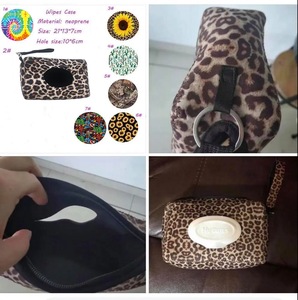 Pochette pour lingettes humides en néoprène avec logo personnalisé Distributeurs <span class=keywords><strong>de</strong></span> porte-mouchoirs Sacs <span class=keywords><strong>de</strong></span> voyage portables Étuis réutilisables pour enfants Étui pour lingettes Embrayage à couches - Product Image 3