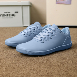 รองเท้าลำลองแบบมินิมอลทรงขากว้างสำหรับผู้หญิง/ผู้ชาย รองเท้าเดินเล่นกลางแจ้ง พื้นรองเท้าด้านบนเป็นตาข่าย พื้นรองเท้าด้านล่างเป็นยาง ระบายอากาศได้ดี กันลื่น - Product Image 4