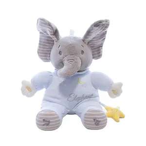 Baby sleep music bunny soothing doll crib bell lullaby Peek-a-boo elephant plush toy baby