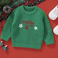 1 pièce, vêtements pour bébés et tout-petits, garçons et filles, en coton, avec logo personnalisé, Noël, automne, hiver, pull brodé neutre pour bébé