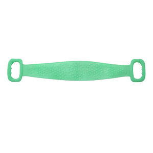Double Sided Long Silicone <b>Bath</b> <b>Brush</b> Green For Scrubbing Back Massage Exfoliation - Product Image 1