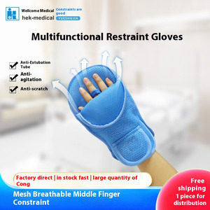 Gants de contention respirants anti-traction pour lit, pour patients âgés, fixation du poignet, aides à la rééducation - Product Image 5