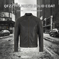 Veste en cuir véritable pour homme, vêtement de moto, imperméable, coupe-vent, fermeture éclair, manteau d'hiver décontracté, service OEM