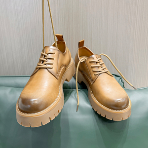 Venta al por mayor 2025 Pu cuero transpirable boda zapatos formales negro vaca plataforma ascensor hombres Oficina cuero pies anchos zapatos