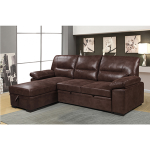 Đồ Nội Thất Nhà Vẻ Đẹp Da L Hình Phòng Khách Sofa 2 Ghế + Ghế Ngủ Sofa Giường Với Lưu Trữ - Product Image 3