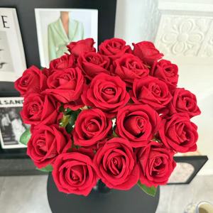 Rose artificielle en soie simulée en gros pour vitrine de centre commercial, arrangement extérieur en cascade de roses - Product Image 3