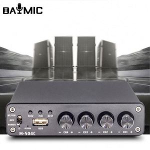เครื่องขยายเสียงสเตอริโอขนาดเล็ก 4 แชนแนล 5.0 BT แบบขายส่ง HiFi กำลังขับ 50Wx4 สำหรับลำโพงโฮมเธียเตอร์ เครื่องขยายเสียงพลังเสียง - Product Image 2
