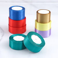 Ruban en satin polyester de 4 cm pour la décoration de gâteaux, la fixation de fleurs, matériel coloré pour la création de roses DIY, accessoires pour cheveux, décorations de mariage et de centres commerciaux
