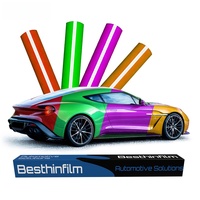 Super Brillant Métallique Madère Magique Changement De Couleur Arc-En-Dérive Noir Rouge Voiture Wrap Vinyle Autocollant Film 1.52*18 Mètres