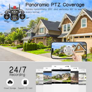 Cámara <span class=keywords><strong>IP</strong></span> PTZ 4G/Wifi OEM Personalizable de 8MP POE con IA, Detección Humana, Visión Nocturna en Color, Cámara de Seguridad Inalámbrica CCTV para Oficina - Product Image 6