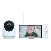 Caméra PTZ de sécurité domestique intelligente HD 1080P avec application et moniteur pour bébé à détection d'humidité et de pleurs sur l'écran de 5 pouces