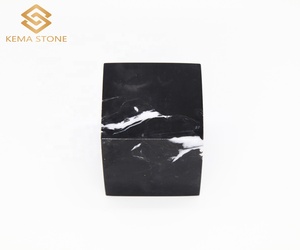 6-lado pulido cubo NEGRO Marquina pequeño bloque de mármol Base para el regalo y la estatuilla - Product Image 3