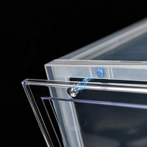 2023 tùy chỉnh thiết kế giày trong suốt hộp lưu trữ có thể gập lại và Stackable Acrylic <span class=keywords><strong>container</strong></span> với nam châm thả phía trước Sneaker trường hợp - Product Image 6