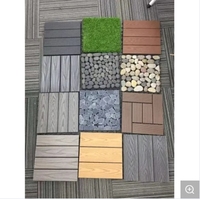 Moderne 300X300mm solide Anti UV anti-dérapant étanche à l'eau pierre herbe WPC bricolage carreaux de terrasse bois plastique Composite carreaux de terrasse