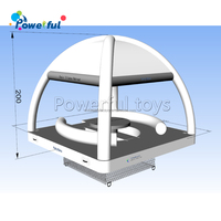 Tente flottante gonflable et pont flottant avec île flottante et auvent 3x3m en PVC pour usage commercial et domestique – Offre spéciale