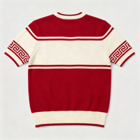 Pull-over personnalisé OEM pour hommes, chemises à manches courtes, pull jacquard à lettres graphiques, pull en tricot décontracté pour hommes, nouvelle arrivée