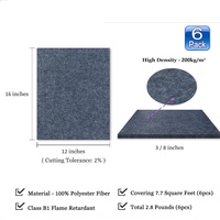 Panneaux d'absorption acoustique tactiles haute densité Traitement des murs/plafonds absorbant le son qui réduit l'écho et la réverbération