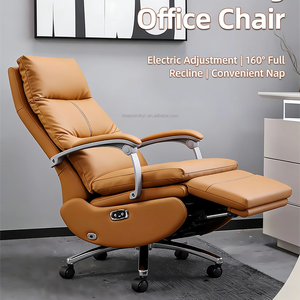 Sofá Reclinable de Oficina de Cuero de Primera Calidad, Silla Reclinable de Gravedad Cero de Lujo para Oficina Ejecutiva en Casa - Product Image 1