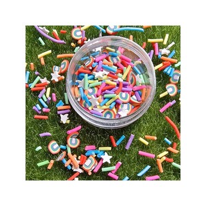 Figuras de <span class=keywords><strong>arcilla</strong></span> de corte largo de estrellas de caramelo coloridas, rociadores mezclados, rodajas de cerámica suaves para manualidades DIY, accesorios - Product Image 2