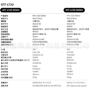 Rtf 4720 Brushless Motor 300kv 360kv 55.3mm For <b>Drones</b> <b>Accessories</b> - Product Image 1