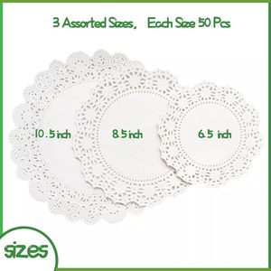 4 6 8 10 12 Inches Classic Eco-Friendly <b>Round</b> Paper Lace Dollies Wedding Table Decoration Party Supplies <b>Placemat</b> for Baking - Product Image 3