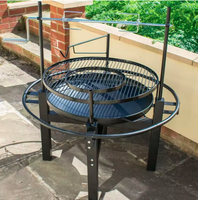 Barbecue portable à 4 pieds avec revêtement en poudre, vente chaude