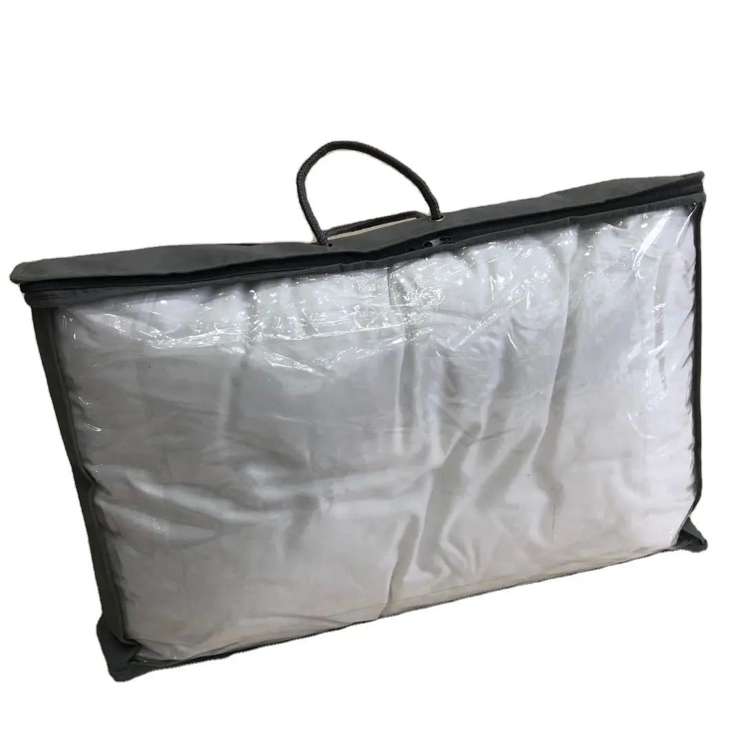 Eco Friendly PVC Trasparente Sacchetti a Cuscino per Biancheria Da Letto di Imballaggio con la Chiusura Lampo